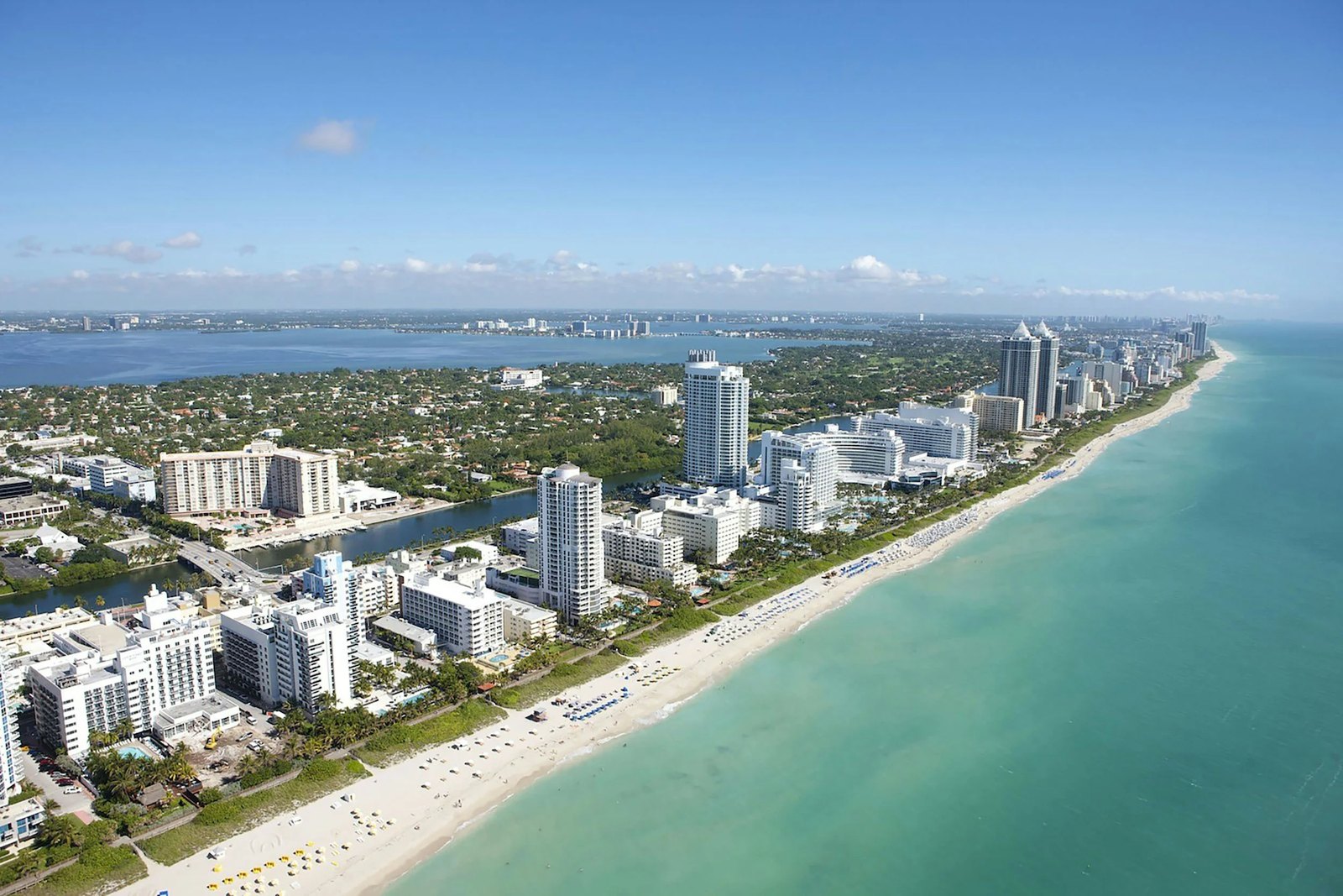 Aerial view of Miami Beach